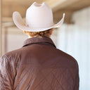 Lazy J Ranch Men's Quilted Poly Fill Jacket - Chocolate-