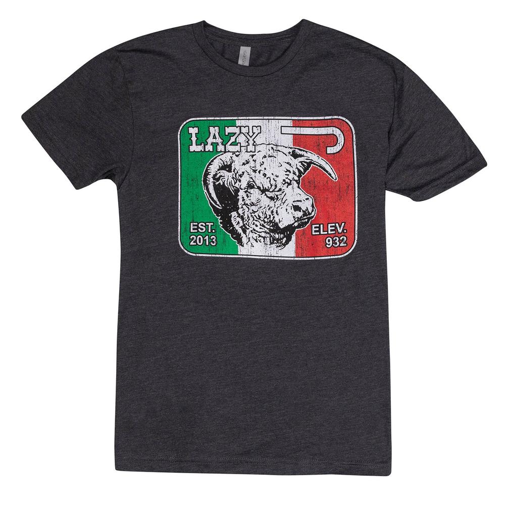 
                  
                    Lazy J Ranch Mexico Elevation Short Sleeve T-Shirt - Charcoal Grey-Lazy J Ranch Wear
                  
                