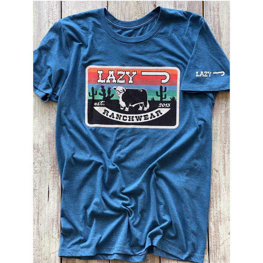 
                  
                    Lazy J Ranch Multi Jug Hereford Sky T-Shirt - Blue-Lazy J Ranch Wear
                  
                