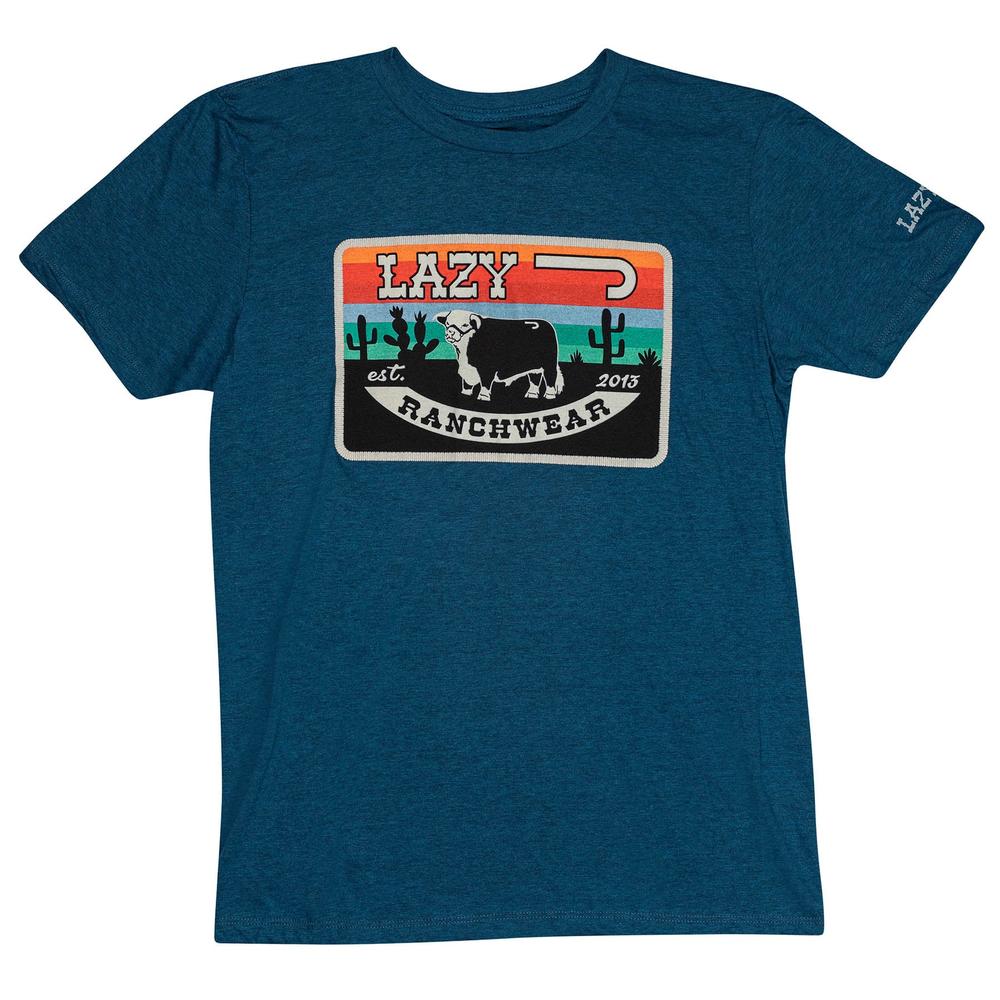 
                  
                    Lazy J Ranch Multi Jug Hereford Sky T-Shirt - Blue-Lazy J Ranch Wear
                  
                