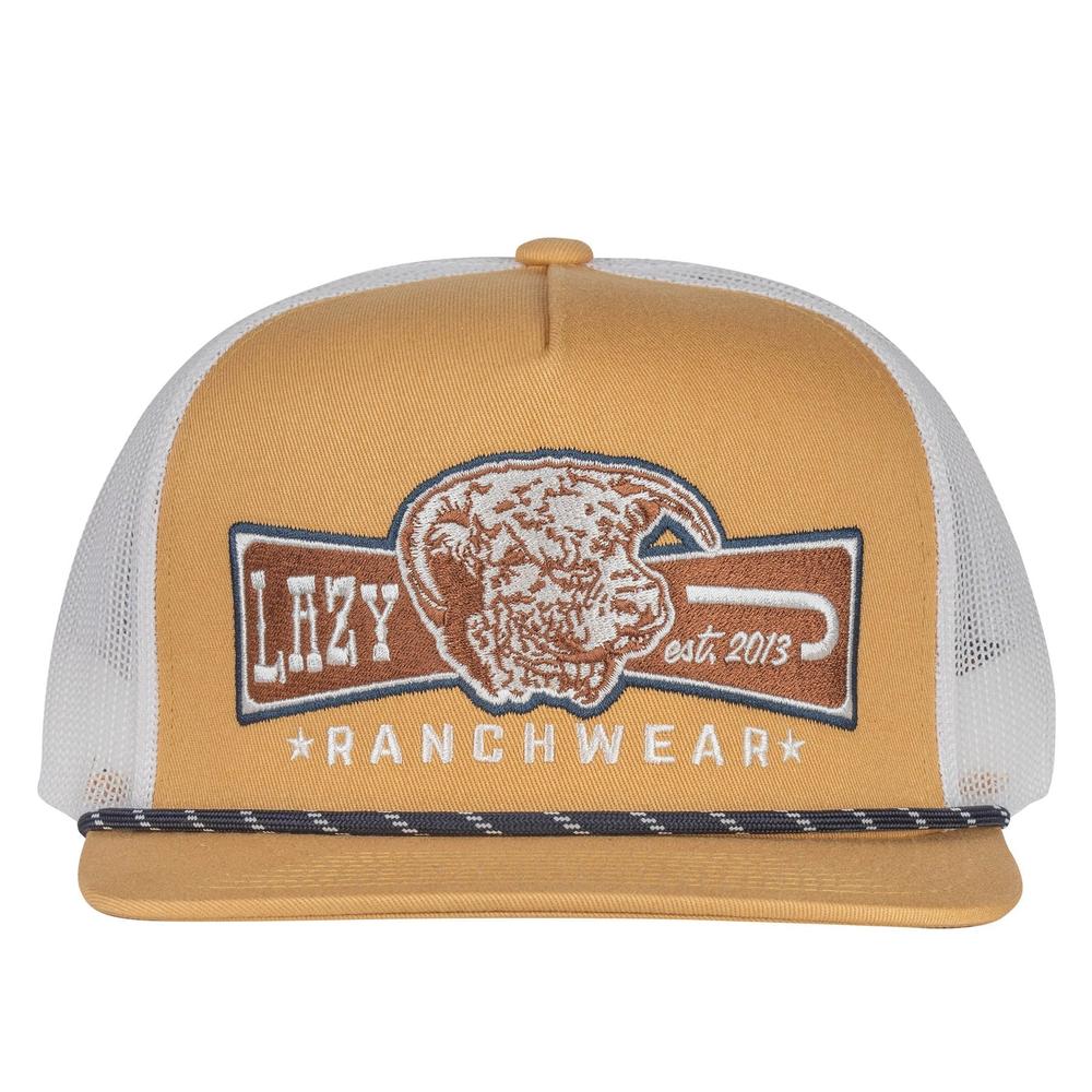 
                  
                    Lazy J Ranch Mustard & White Diamond Banner Classic Rope Trucker Hat-Lazy J Ranch Wear
                  
                