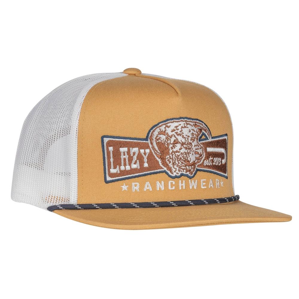 
                  
                    Lazy J Ranch Mustard & White Diamond Banner Classic Rope Trucker Hat-Lazy J Ranch Wear
                  
                