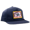 Lazy J Ranch Navy Feed Wagon Classic Rope Trucker Hat-