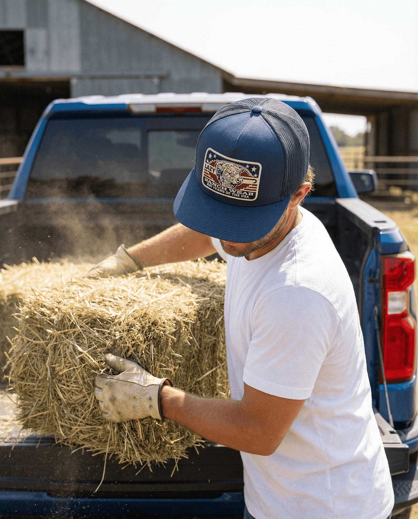 Lazy J Ranch Navy Freedom Classic Five Panel Trucker Hat-