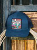 Lazy J Ranch Navy Home Sweet Texas Mid Profile Trucker Hat-