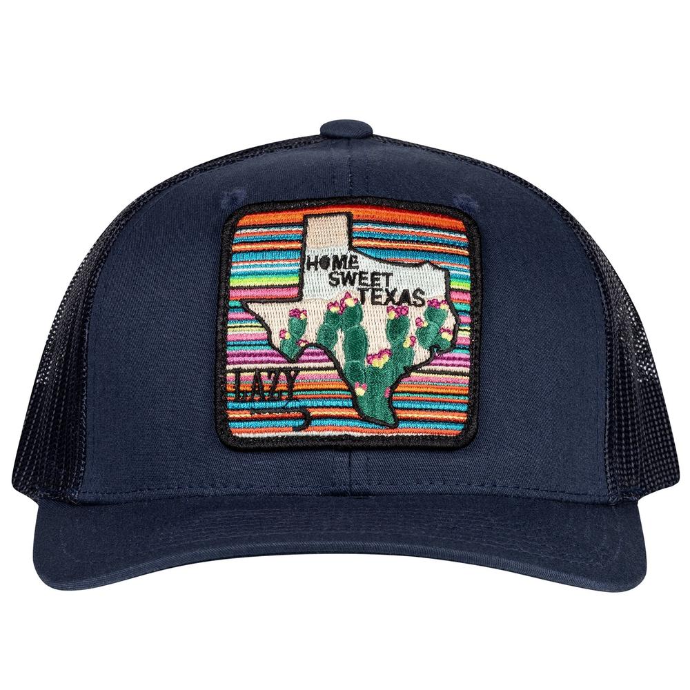 Lazy J Ranch Navy Home Sweet Texas Mid Profile Trucker Hat-Lazy J Ranch Wear