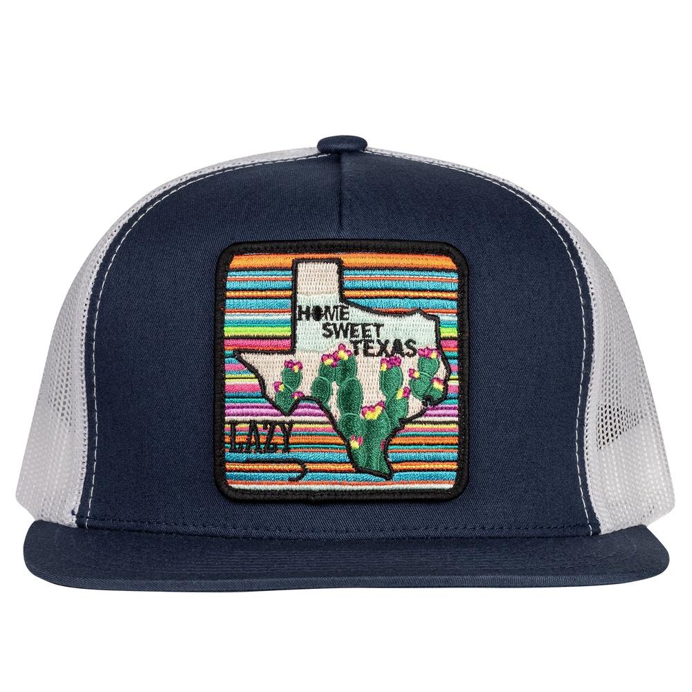 Lazy J Ranch Navy & White Home Sweet Texas Classic Five Panel Trucker Hat-Lazy J Ranch Wear