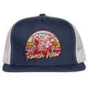 Lazy J Ranch Navy & White Prickly Pear Classic Five Panel Trucker Hat-