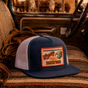 Lazy J Ranch Navy & White Retro Hereford Classic Five Panel Trucker Hat-