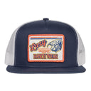 Lazy J Ranch Navy & White Retro Hereford Classic Five Panel Trucker Hat-
