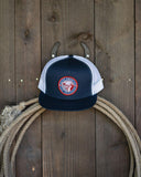 Lazy J Ranch Navy & White Tejas Classic Five Panel Trucker Hat-