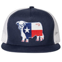 Lazy J Ranch Navy & White Texas Bull Classic Five Panel Trucker Hat-