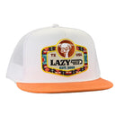 Lazy J Ranch Orange & White Drifter Classic Five Panel Trucker Hat-