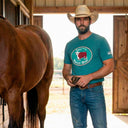 Lazy J Ranch Original Buckle Short Sleeve T-Shirt - Turquoise-