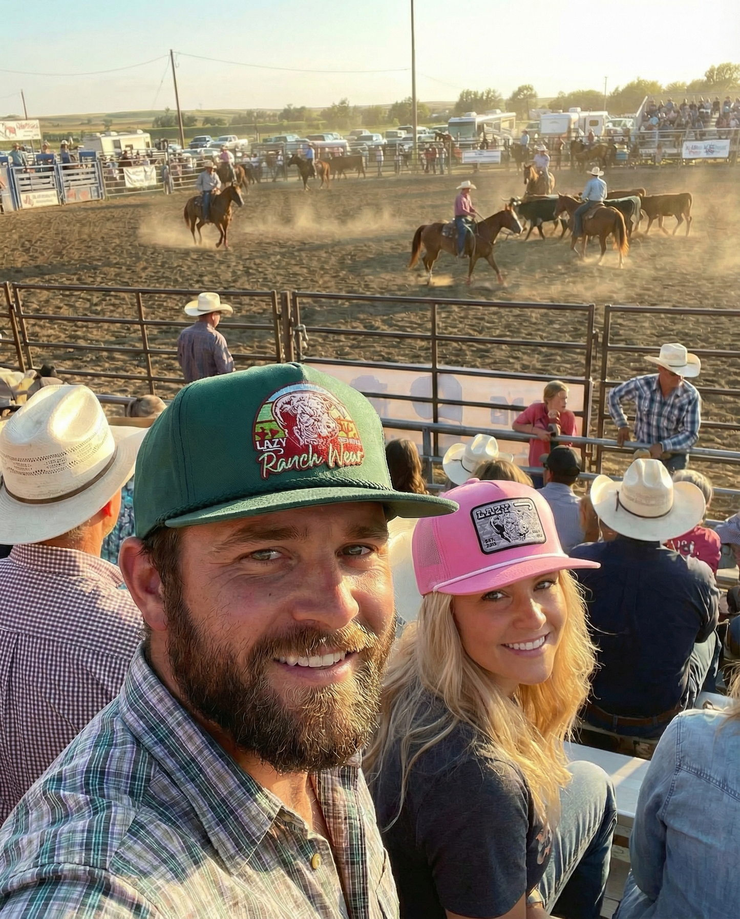 Lazy J Ranch Pink Cowpoke Classic Rope Trucker Hat-