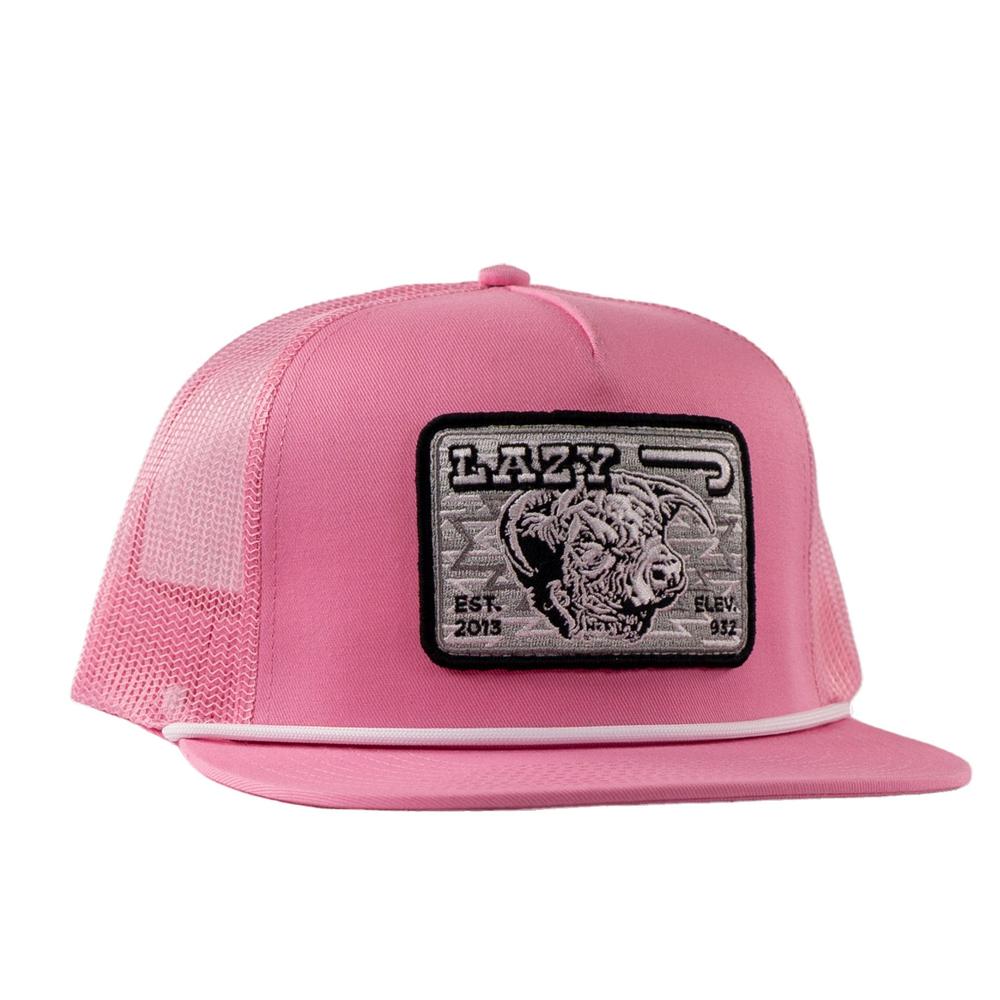 Lazy J Ranch Pink Cowpoke Classic Rope Trucker Hat-Lazy J Ranch Wear