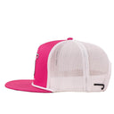 Lazy J Ranch Pink & White Afterglow Classic Rope Trucker Hat-