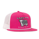 Lazy J Ranch Pink & White Afterglow Classic Rope Trucker Hat-