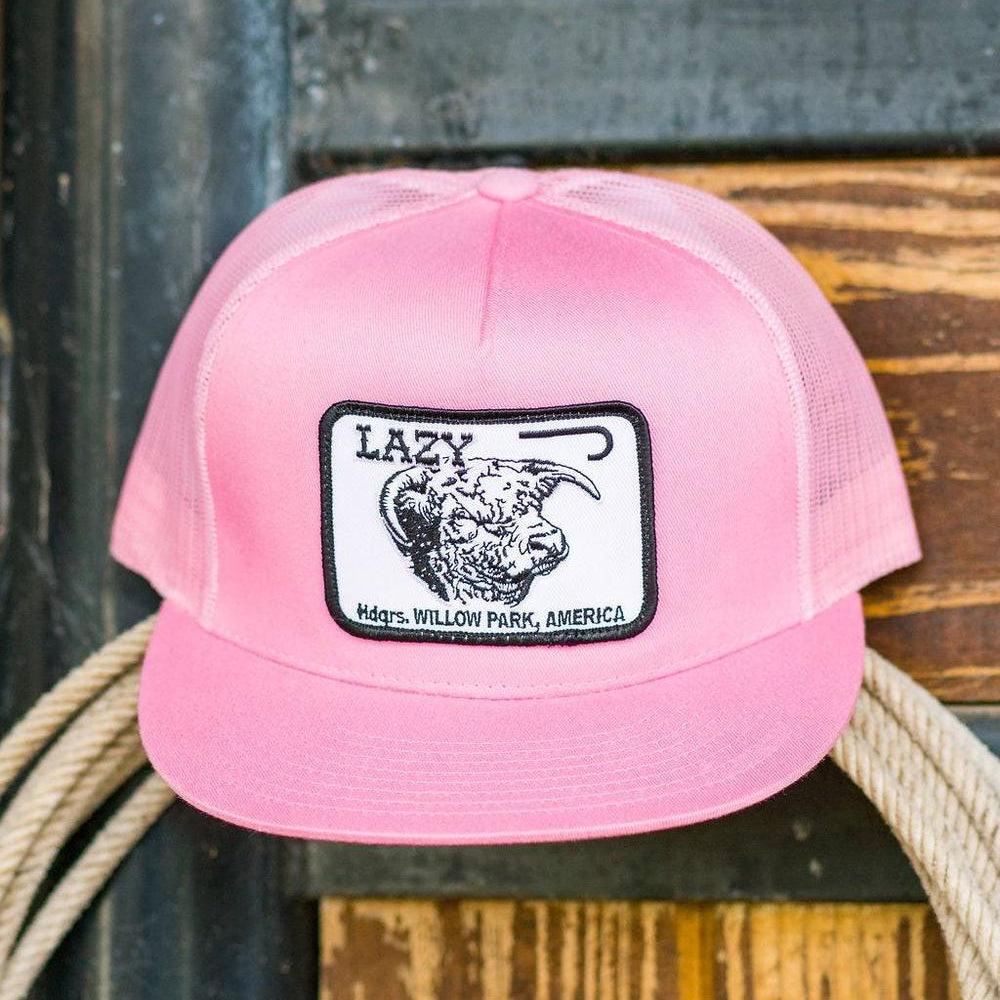 
                  
                    Lazy J Ranch Pink Willow Cattle Headquarters Classic Five Panel Trucker Hat-Lazy J Ranch Wear
                  
                