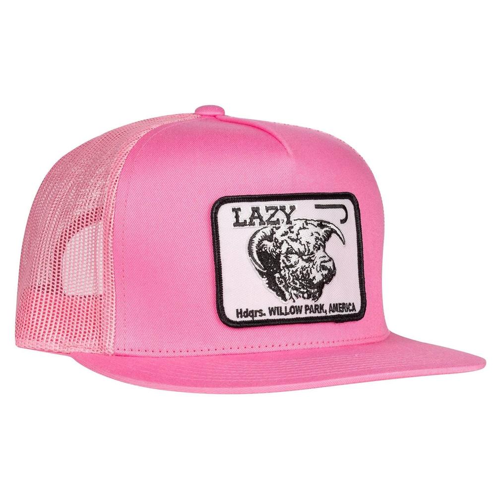 Lazy J Ranch Pink Willow Cattle Headquarters Classic Five Panel Trucker Hat-Lazy J Ranch Wear