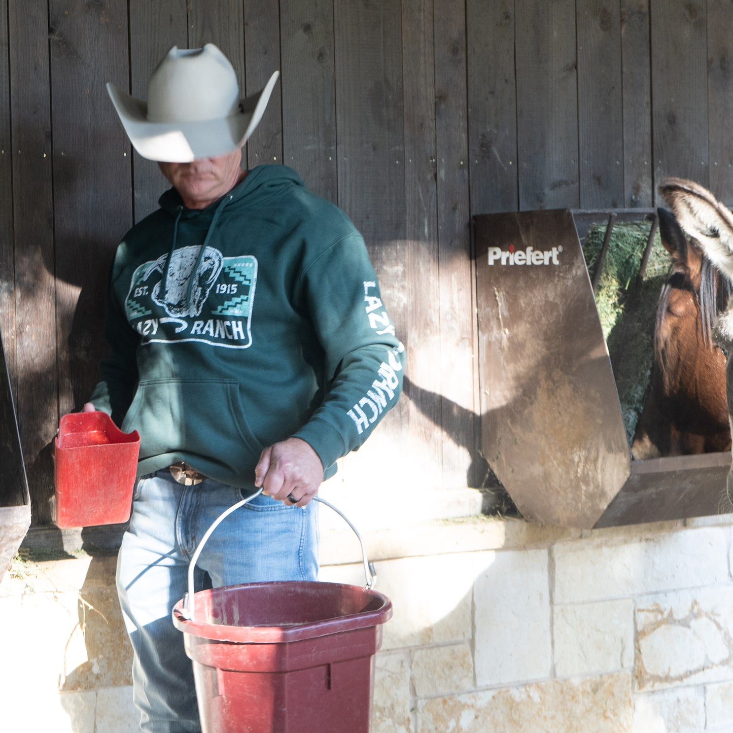 Lazy J Ranch Presidio Pullover Hoodie - Alpine Green-Lazy J Ranch Wear