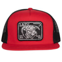 Lazy J Ranch Red & Black Elevation Classic Five Panel Trucker Hat-