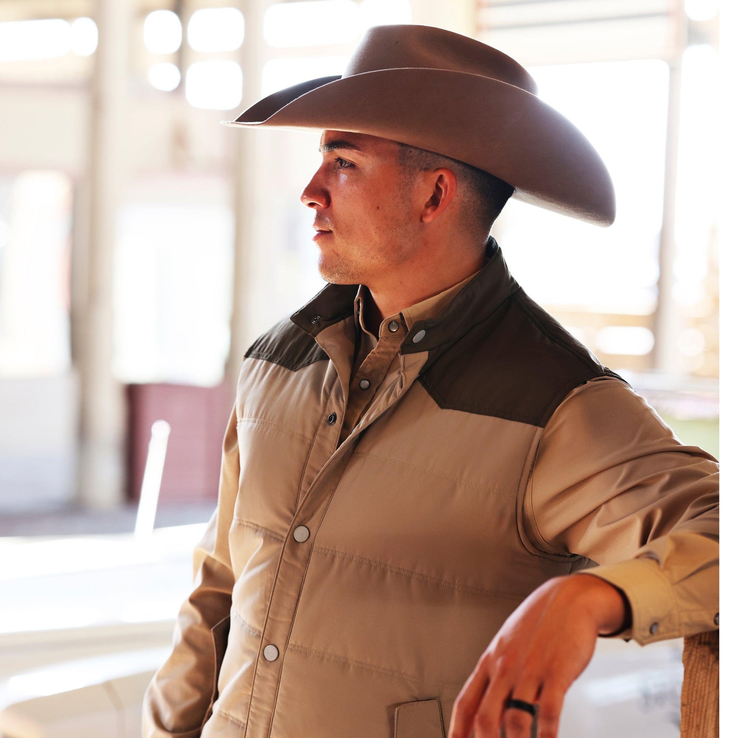 Lazy J Ranch Retro Arena Vest - Brown-Lazy J Ranch Wear