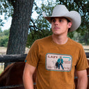 Lazy J Ranch Retro Stockman Mineral Wash Short Sleeve T-Shirt - Coyote Brown-