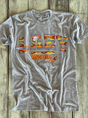Lazy J Ranch Santa Fe Aztec T-Shirt - Light Grey-