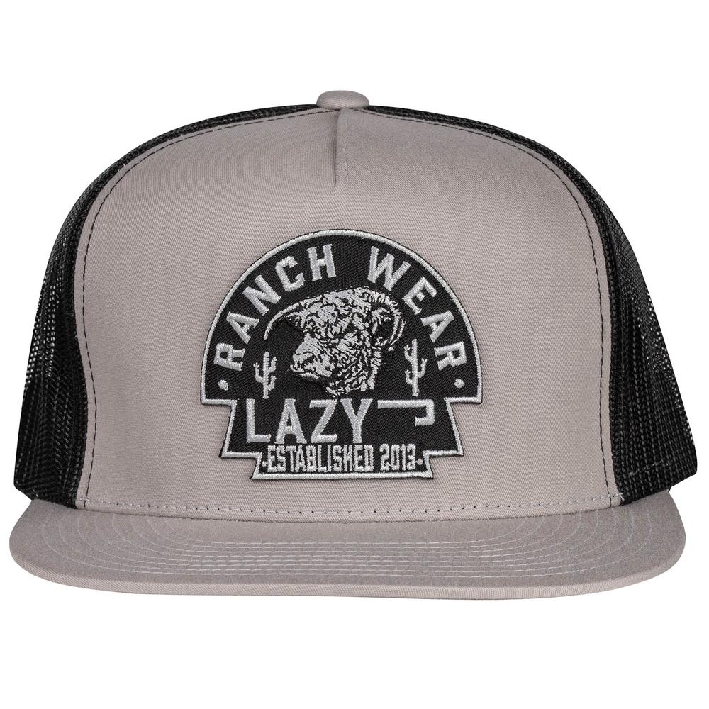 
                  
                    Lazy J Ranch Silver Grey & Black Arrowhead Classic Five Panel Trucker Hat-Lazy J Ranch Wear
                  
                
