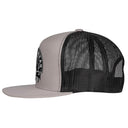 Lazy J Ranch Silver Grey & Black Arrowhead Classic Five Panel Trucker Hat-