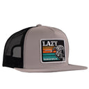 Lazy J Ranch Silver Grey & Black Dusk Sunset Retro Classic Five Panel Trucker Hat-