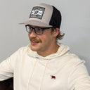 Lazy J Ranch Silver Grey & Black Fort Worth Classic Five Panel Trucker Hat