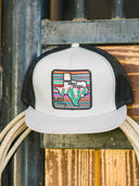 Lazy J Ranch Silver Grey & Black Home Sweet Texas Classic Five Panel Trucker Hat-