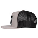 Lazy J Ranch Silver Grey & Black Sunset Retro Classic Five Panel Trucker Hat-