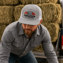 Lazy J Ranch Silver Grey & White El Rancho Classic Rope Trucker Hat-