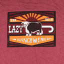 Lazy J Ranch Smokeless Short Sleeve T-Shirt - Red-