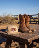 Lazy J Ranch Tan Pecos Classic Rope Trucker Hat-