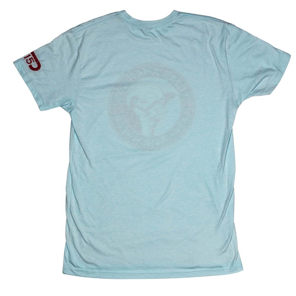 Lazy J Ranch Tejas Americas Short Sleeve T-Shirt - Light Blue-Lazy J Ranch Wear