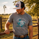 Lazy J Ranch Texas Hereford Short Sleeve T-Shirt - Heather Grey-