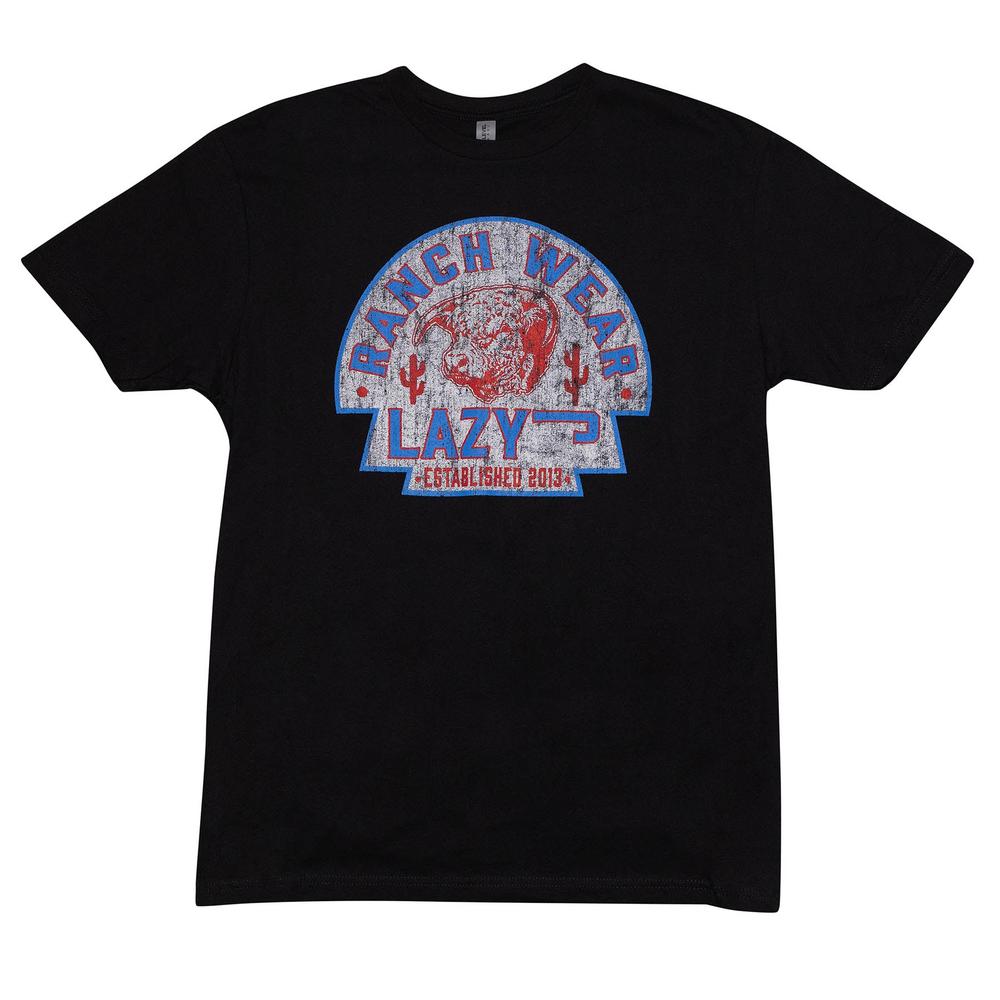 Lazy J Ranch Turquoise Arrowhead Short Sleeve T-Shirt - Heather Black-Lazy J Ranch Wear