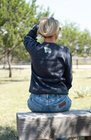 Lazy J Ranch Van Horn Long Sleeve Sweatshirt - Navy-