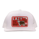 Lazy J Ranch White Big Red Classic Five Panel Trucker Hat-