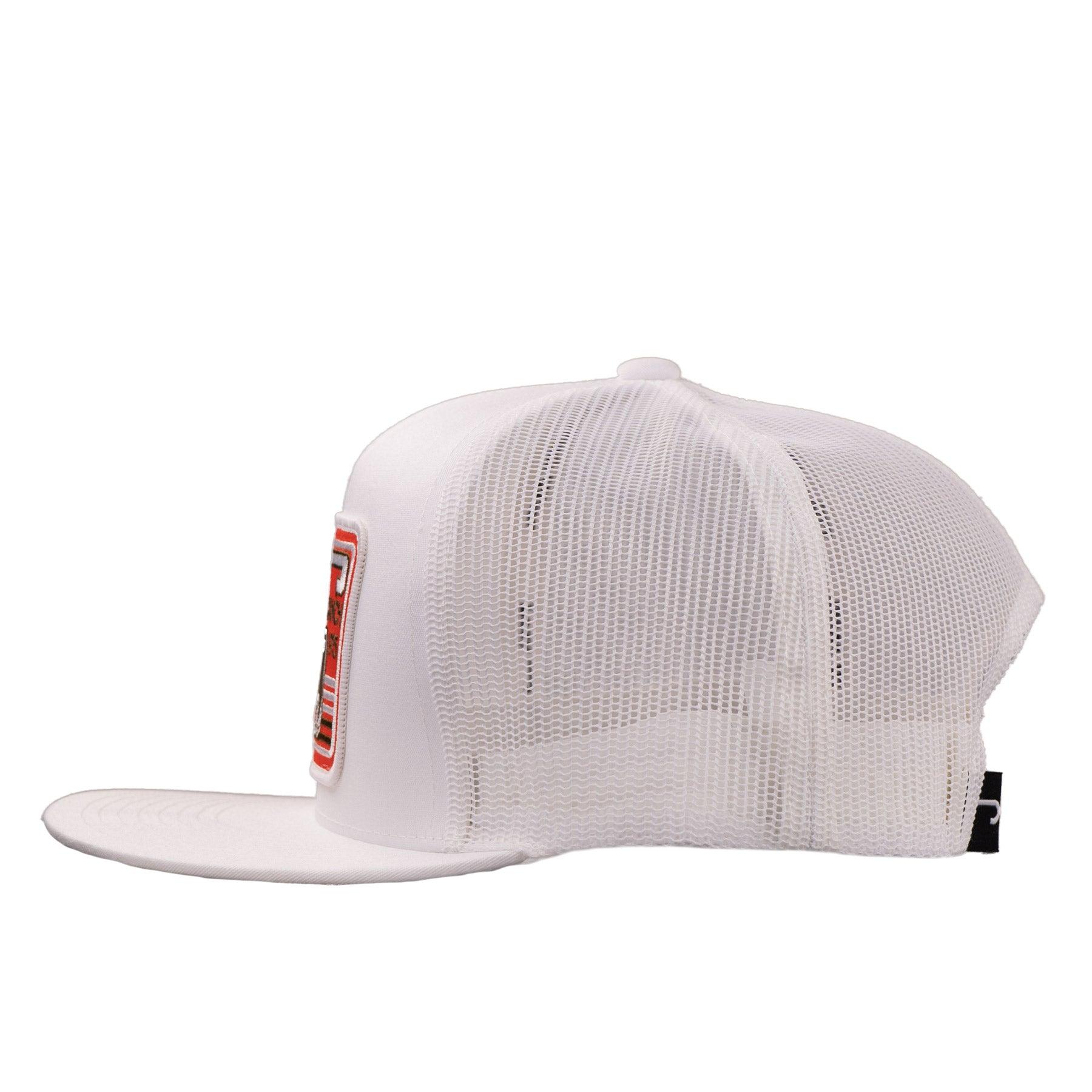 Lazy J Ranch White Big Red Classic Five Panel Trucker Hat – Lazy J