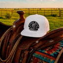 Lazy J Ranch White Black Arrowhead Classic Five Panel Trucker Hat-