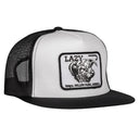 Lazy J Ranch White & Black Willow Cattle Headquarters Classic Five Panel Trucker Hat-