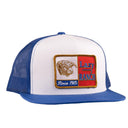 Lazy J Ranch White & Blue Texas Ranch Classic Five Panel Trucker Hat-
