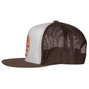 Lazy J Ranch White & Brown Rusty Arrowhead Classic Five Panel Trucker Hat-