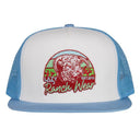 Lazy J Ranch White & Carolina Blue Prickly Pear Classic Five Panel Trucker Hat-