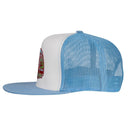 Lazy J Ranch White & Carolina Blue Prickly Pear Classic Five Panel Trucker Hat-
